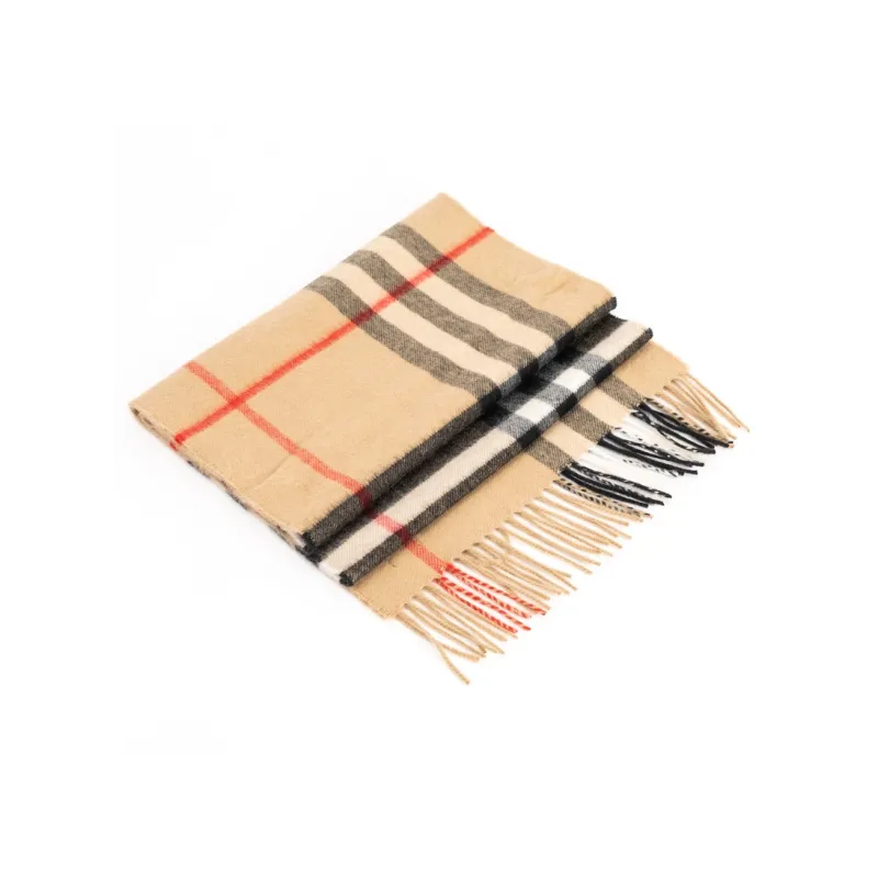 Burberry Classic Checked Fringed Scarf-2