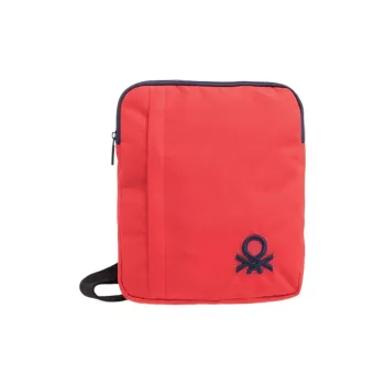 UNITED COLORS OF BENETTON Polyester Crossbody Bag Shoulder Bag Unisex Orange Red