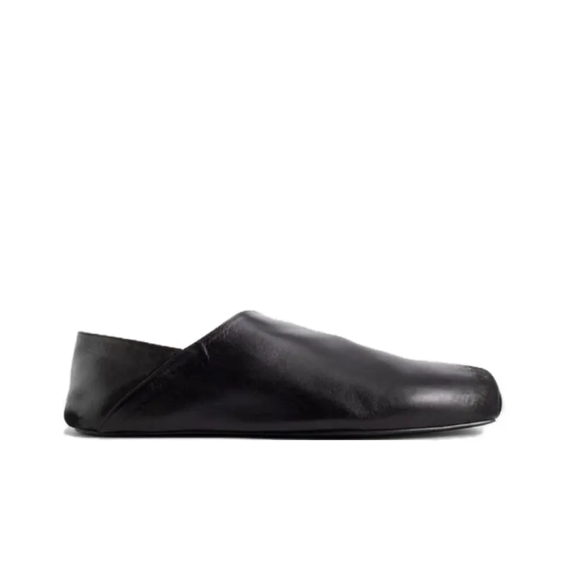 Balenciaga Soft Calf Leather Square Toe Slip On 'Black'-1