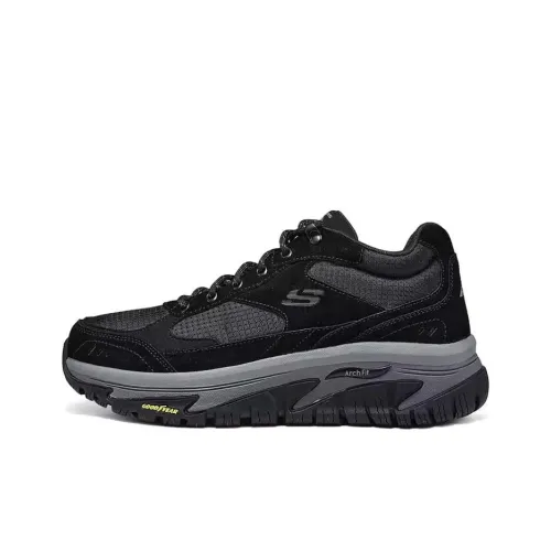 Skechers OUTDOOR MENS Hiking / Trekking Shoes Men Low-Top Black/Gray