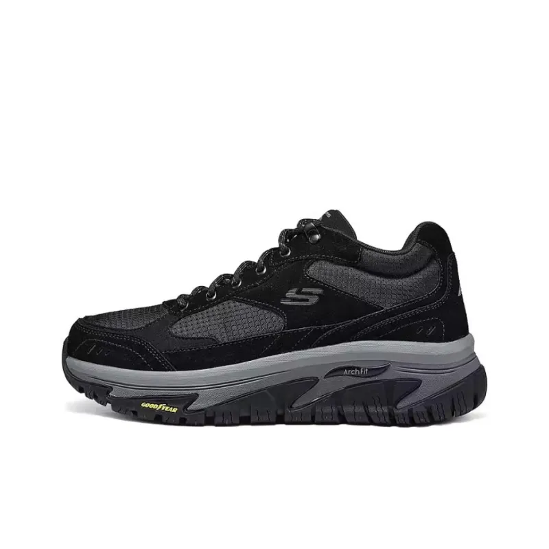 Skechers OUTDOOR MENS Anti Slip Wear Resistant Low Top Trekking Shoes Men's Black-0