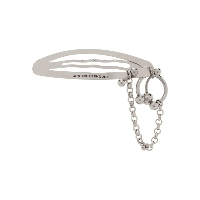 JUSTINE CLENQUET Hair Clips Women's Silver-0