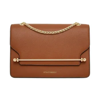 Strathberry Smooth Calf Leather Crossbody Bag, Shoulder Bag Women's Brown