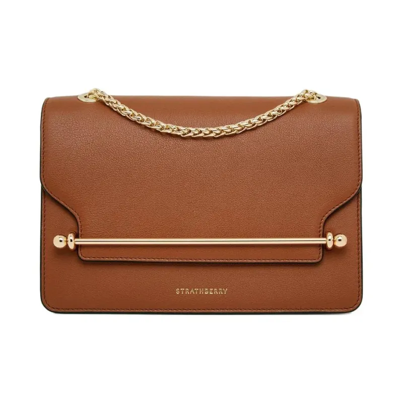 Strathberry Smooth Calf Leather Crossbody Bag, Shoulder Bag Women's Brown-0