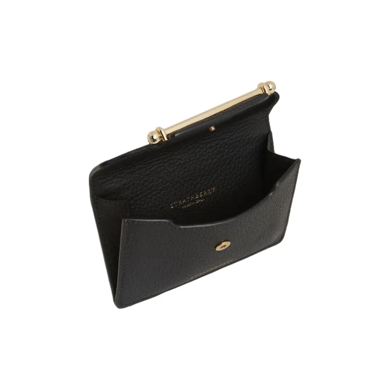 Strathberry Calfskin Wallet Women's Black-3