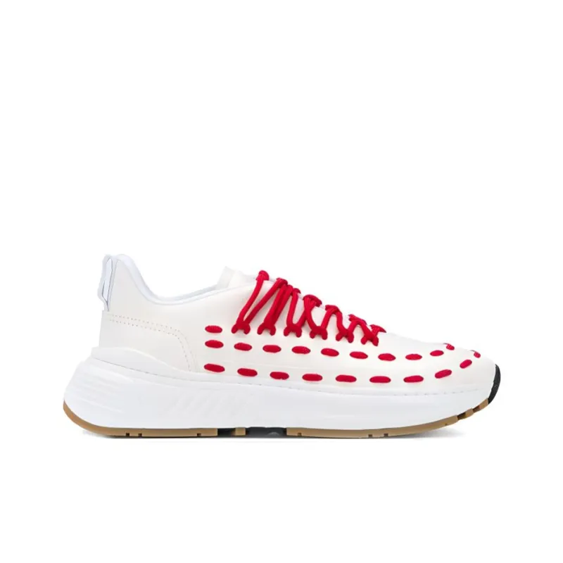 Bottega Veneta Low Top Running Shoes Men's White Red-1