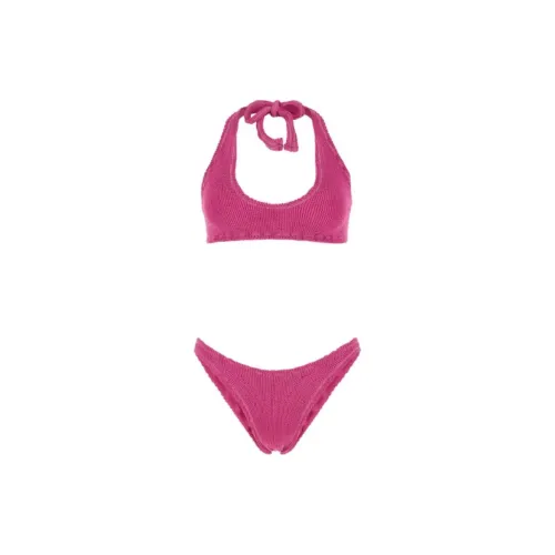 REINA OLGA Pilou Scrunch Halterneck Bikini Set