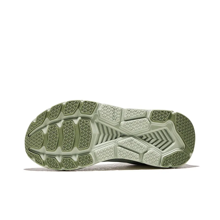 HOT POTATO Cushioned Wear Resistant Lightweight Breathable Low Top PO EVA Running Shoes Unisex Gray Green-5
