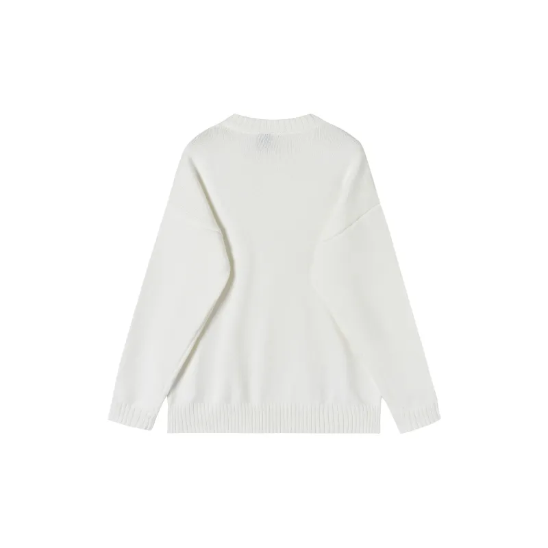 BIENKIMIIYE Basic Solid Color Pullover Loose Fit Knitwear Unisex-1