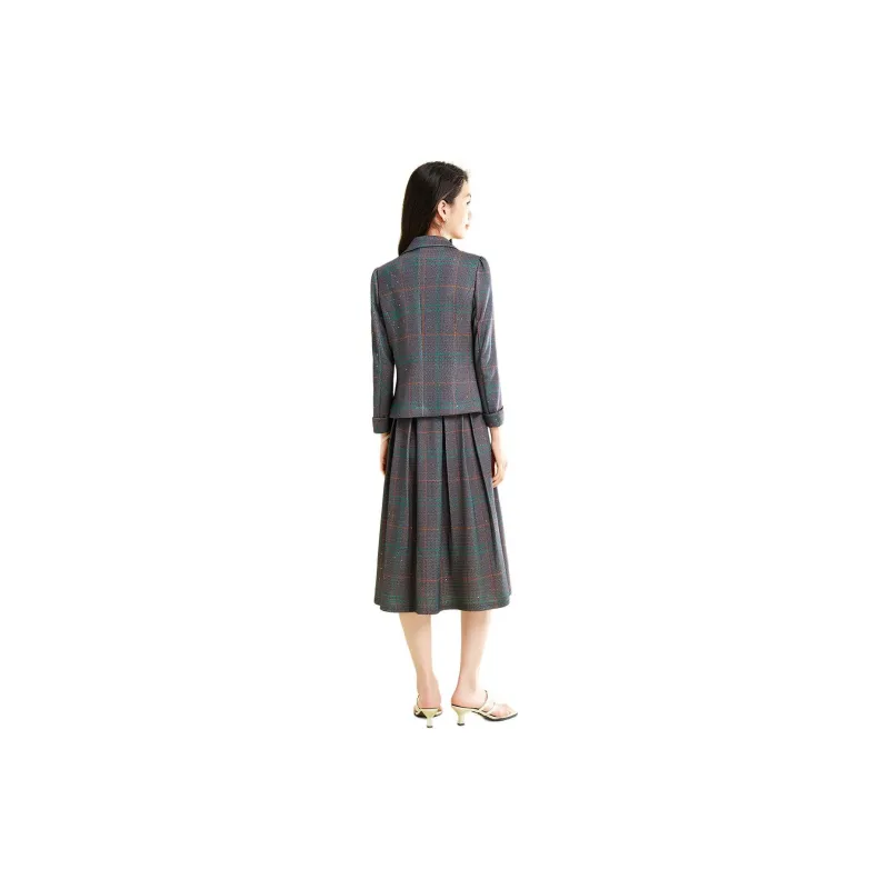 Mylan Two Piece Skirt Sets Women's Gray-1