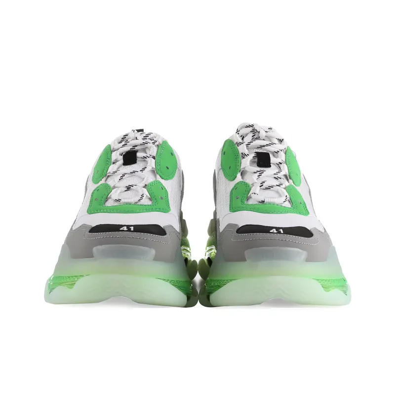 Balenciaga Triple S Clear Sole White Green-3