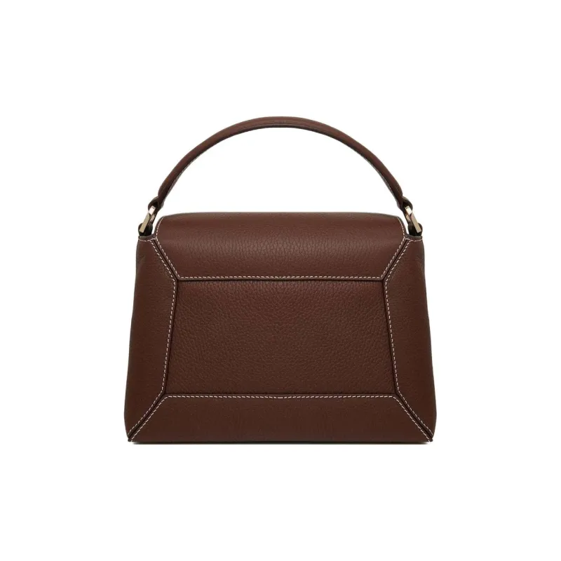 Strathberry Grained Calfskin Shoulder Bag Crossbody Bag Handbag Women's Chocolate With Vanilla-2