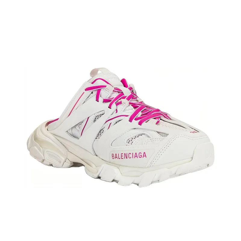 Balenciaga Track Mules 'White Pink' Women's-2