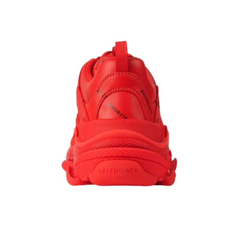 Balenciaga Triple S Allover Logo Red Women's-4