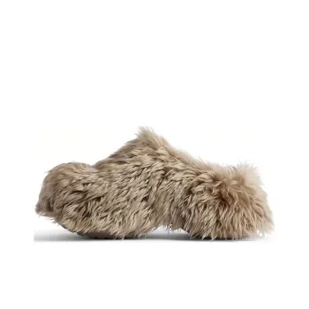 Balenciaga X Crocs Faux fur Mules
