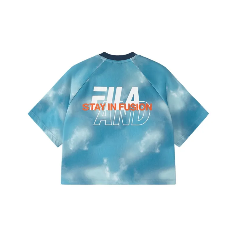 FILA FUSION T Shirt Women's Sea Evening Blue-1