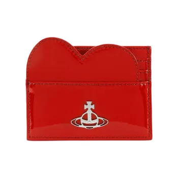 Vivienne Westwood Patent Leather Card Holder Women's Red