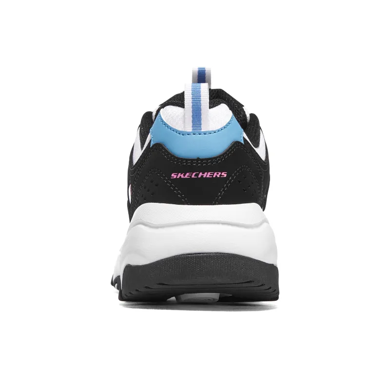 Skechers D'LITES 1.0 Anti Slip Wear Resistant Low Top Chunky Sneakers Women's Black White-5