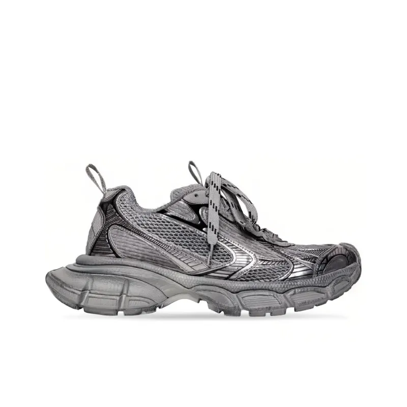 Balenciaga 3XL Low Top Chunky Sneakers Men's Silver Gray-1