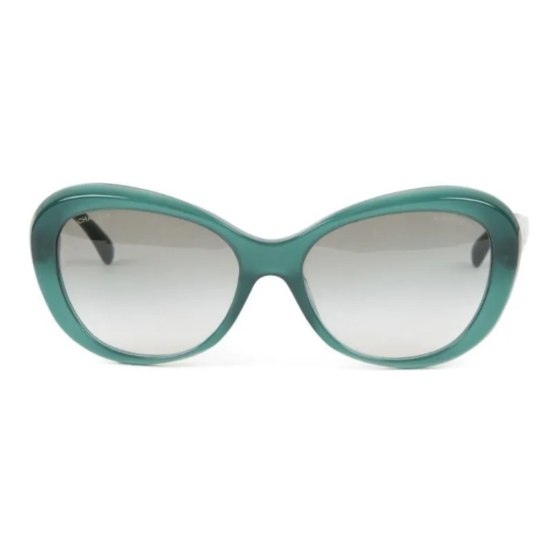 CHANEL 2000s Camellia appliqué Cat eye Sunglasses-1