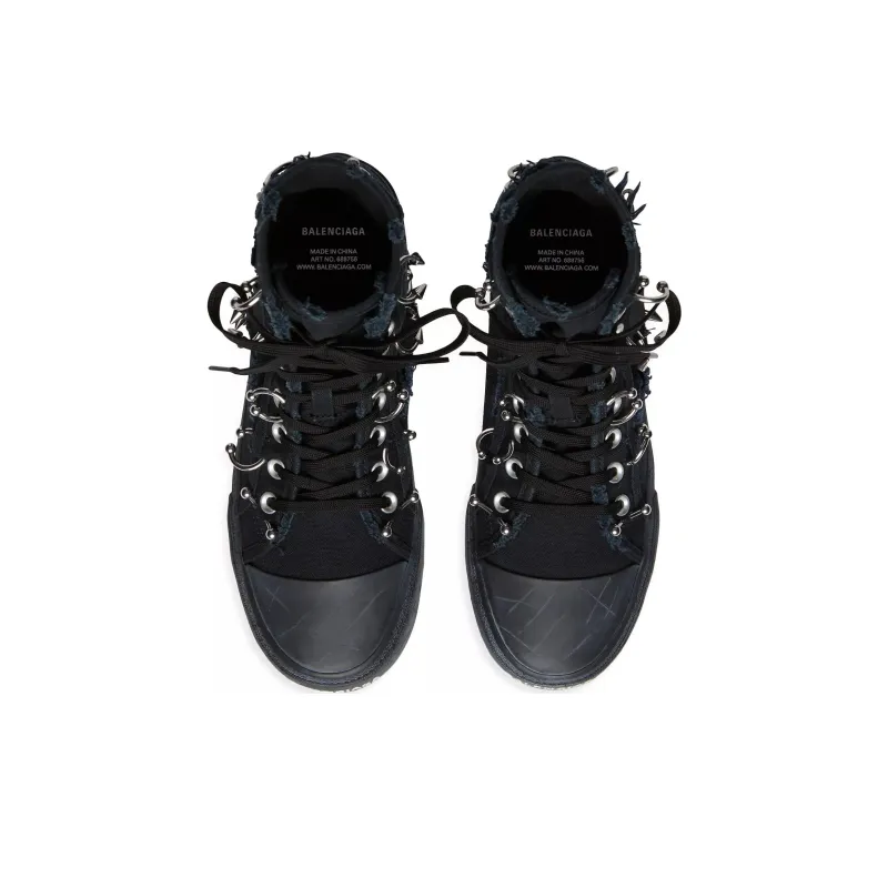 Balenciaga Paris Destroyed High Top Sneakers Women's-4
