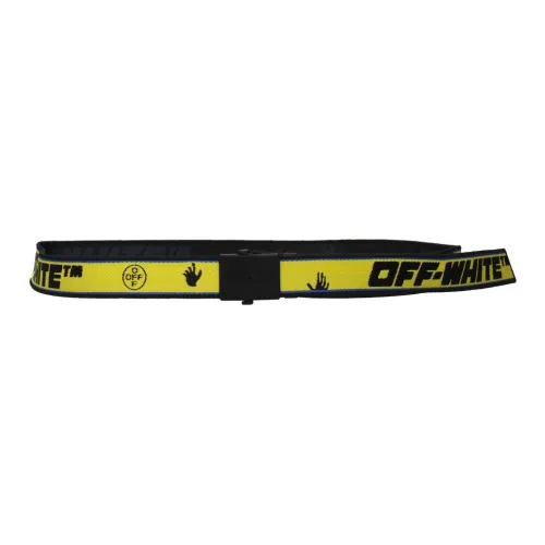 OFF-WHITE Emblem Decoration Fabric Other Belts Women's Yellow 2.8CM