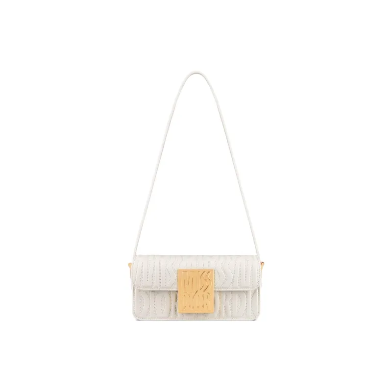 DIOR Miss Dior Quilting Calfskin Handbag Shoulder Bag Women's White-1