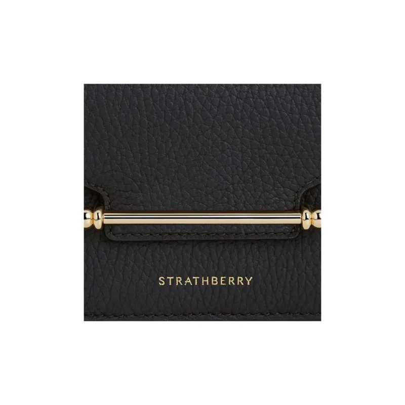 Strathberry Calfskin Wallet Women's Black-4