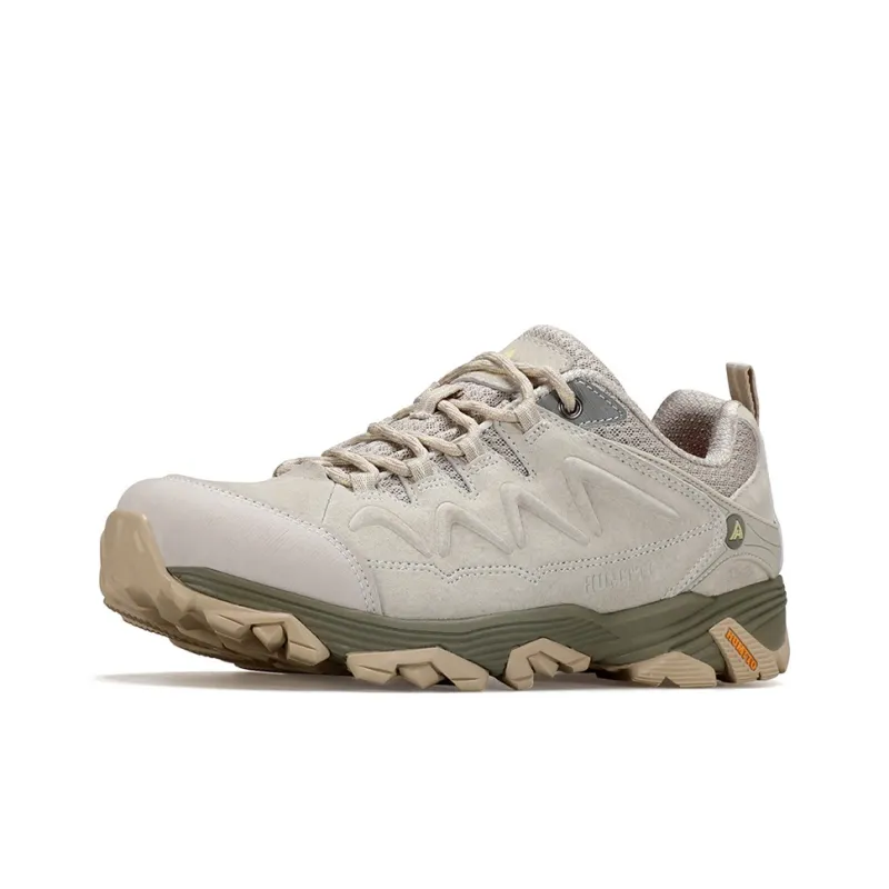 HUMTTO Anti Slip And Wear Resistant Coverage Support Rebound Grip Low Top Hiking Shoes Men's Beige Green-1
