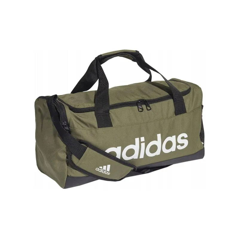 Adidas Recycled Material One Shoulder Crossbody Portable Travel Bag Small Size Unisex Army Green Black And White-1