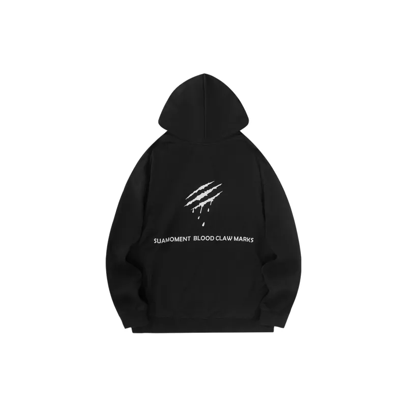 Suamoment Sweatshirt American Casual Loose Fit Hoodie Unisex-1