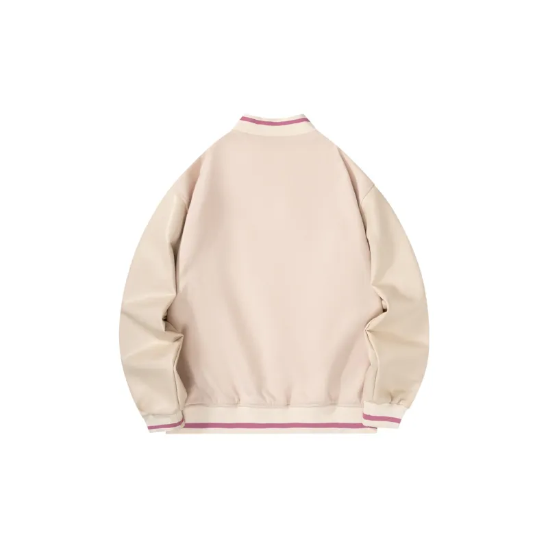 Suamoment Jacket American Casual Loose Fit Baseball Jacket Coat Unisex-9
