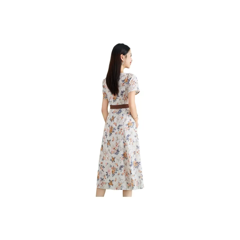 Mylan SS24 Short Sleeved Dresses Women's Light Coffee-1
