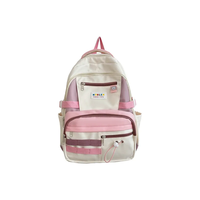 KAKAXI Nylon Backpack Women's Black/Pink/Yellow/Blue-5