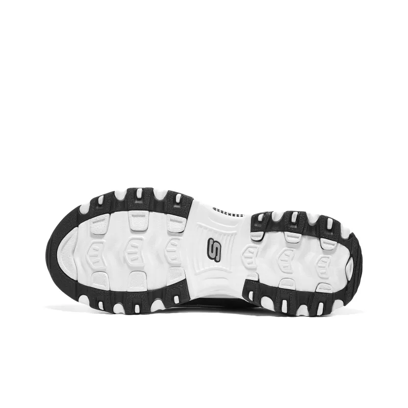Skechers D'LITES 1.0 Cushioning, Wear Resistant Low Top Chunky Sneakers Men's Black-6