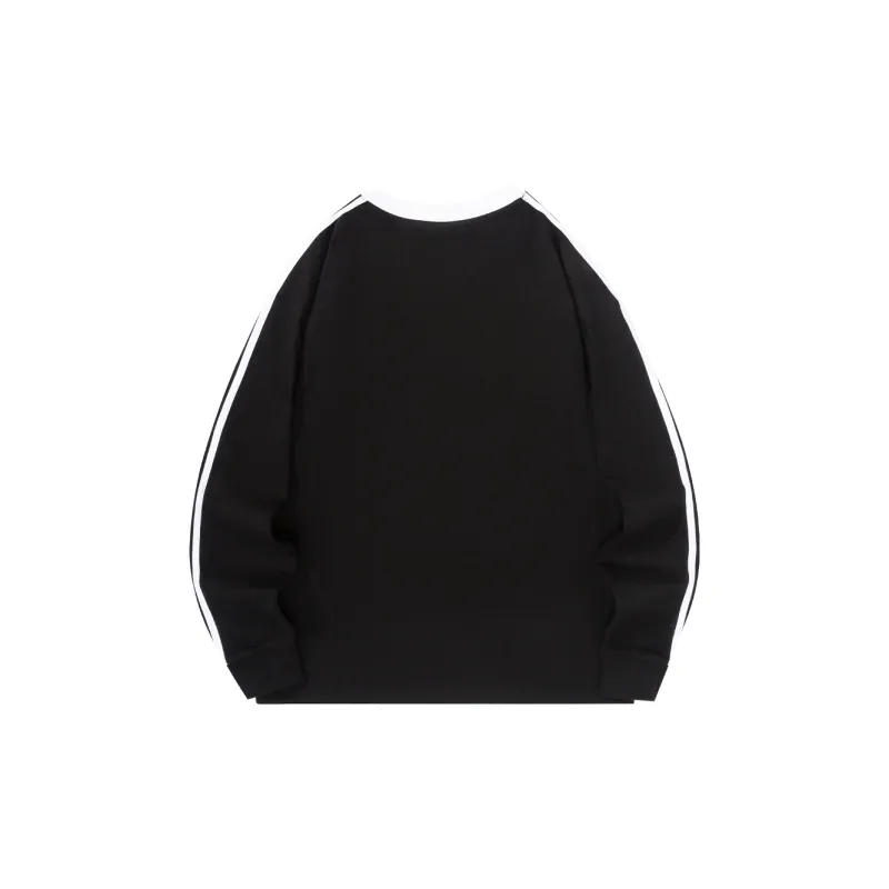 Suamoment Long Sleeved T Shirt Sports Casual Loose Fit Top Unisex-1
