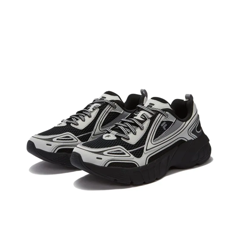 FILA FUSION Anti Slip Wear Resistant Low Top Casual Shoes Men's Black-1