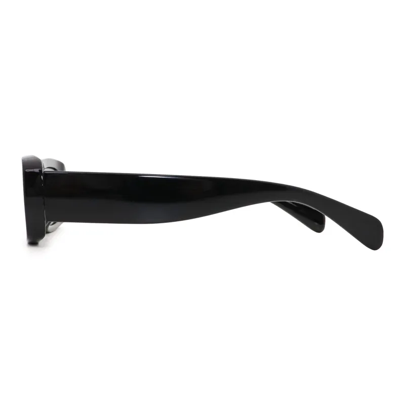 Pair Ponyo Rectangular Sunglasses Unisex Black-2