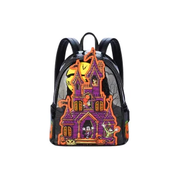 Disney Polyurethane PU Bonded PVC Backpack Mini Women's Black