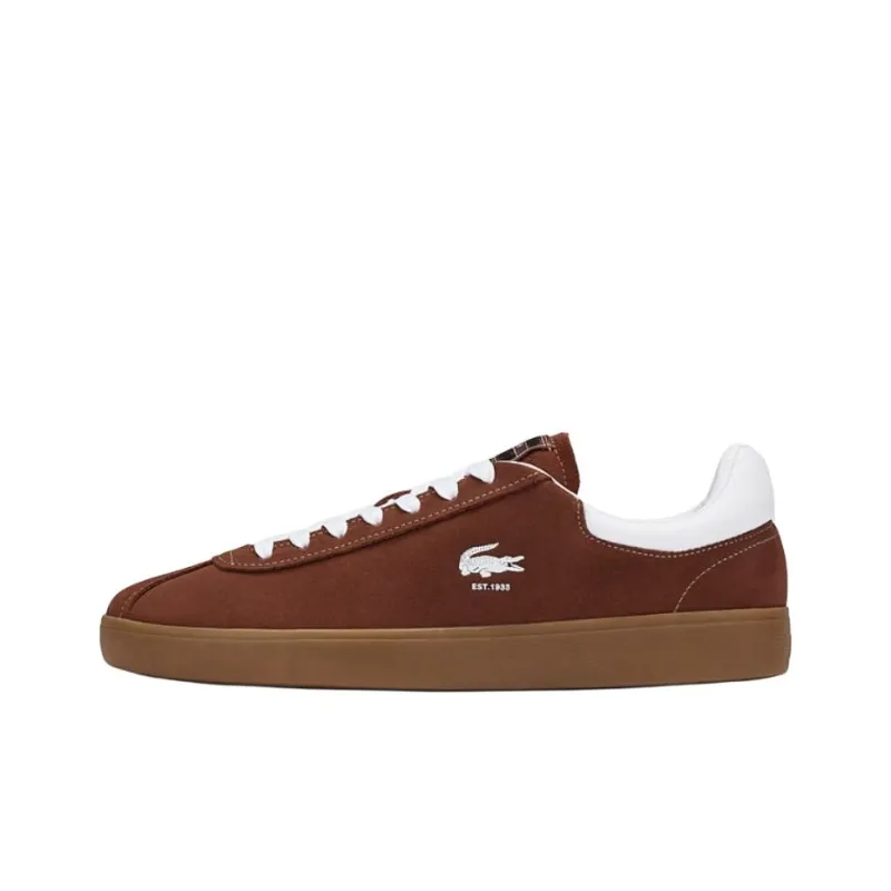 LACOSTE Low Top Skateboard Shoes Men's Brown-0