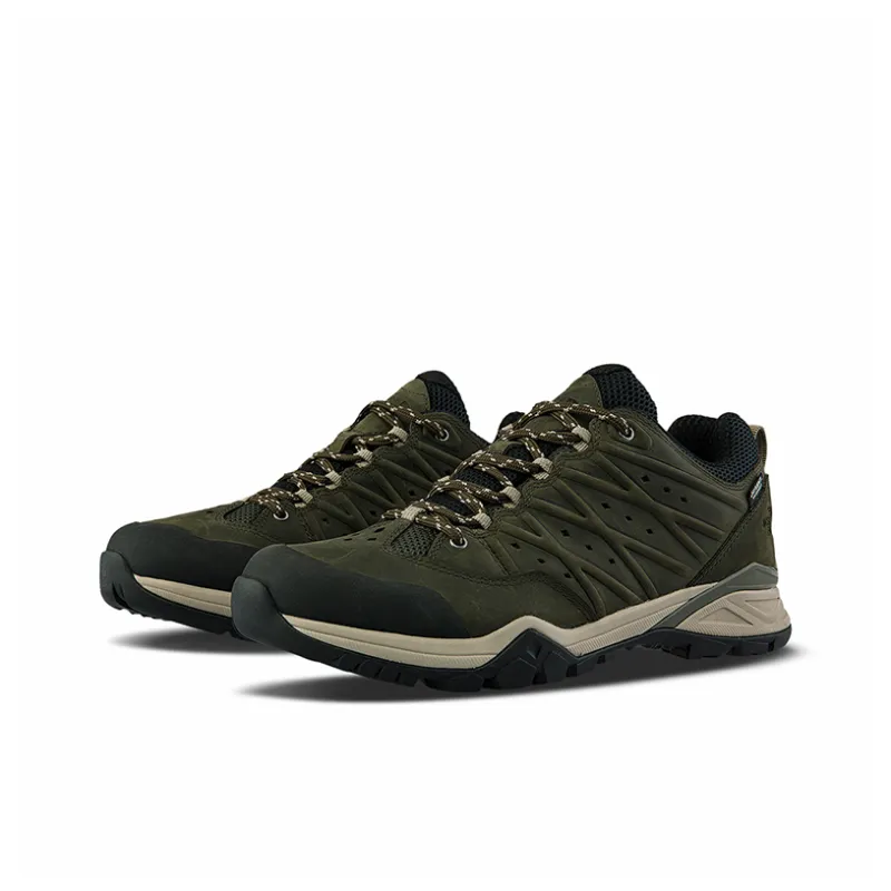 THE NORTH FACE Hedgehog Hike 2 Wear-Resistant Water-Resistant Grip Low-Top Trekking Shoes Men's Black Green-1