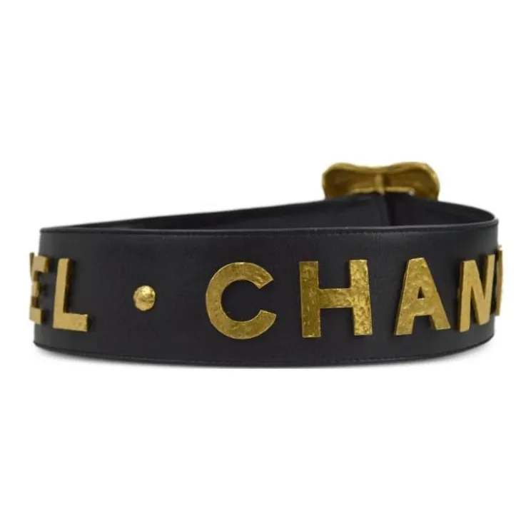 CHANEL 1993 Logo lettering Belt-1