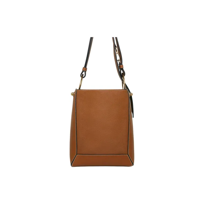 Strathberry Calfskin Bucket Bag Handbag Shoulder Bag Women's Tan-2