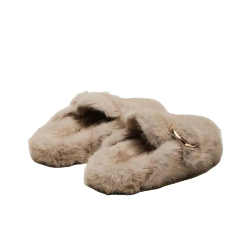 STEVE MADDEN Quiet Wrap-toe Slippers Women's Beige-3