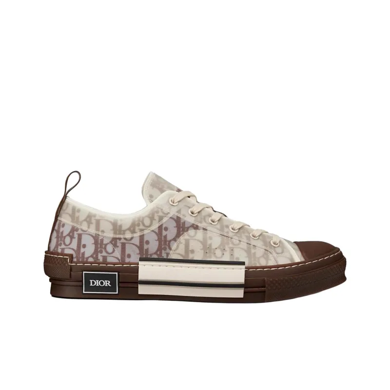DIOR B23 Low Coffee Oblique Canvas-1