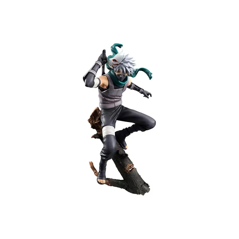 MegaHouse Naruto Shippuden G.E.M. Series Kakashi Hatake Anbu Ver. Re Run Action Figure Gray-0