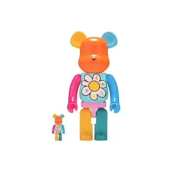 BE@RBRICK x MIRA MIKATI Candy Color Hand Drawn Floral Pattern 100%400%