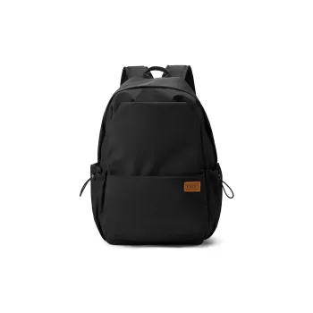 ST&SAT Fabric With Synthetic Leather Travel Backpack Regular Unisex Black/White