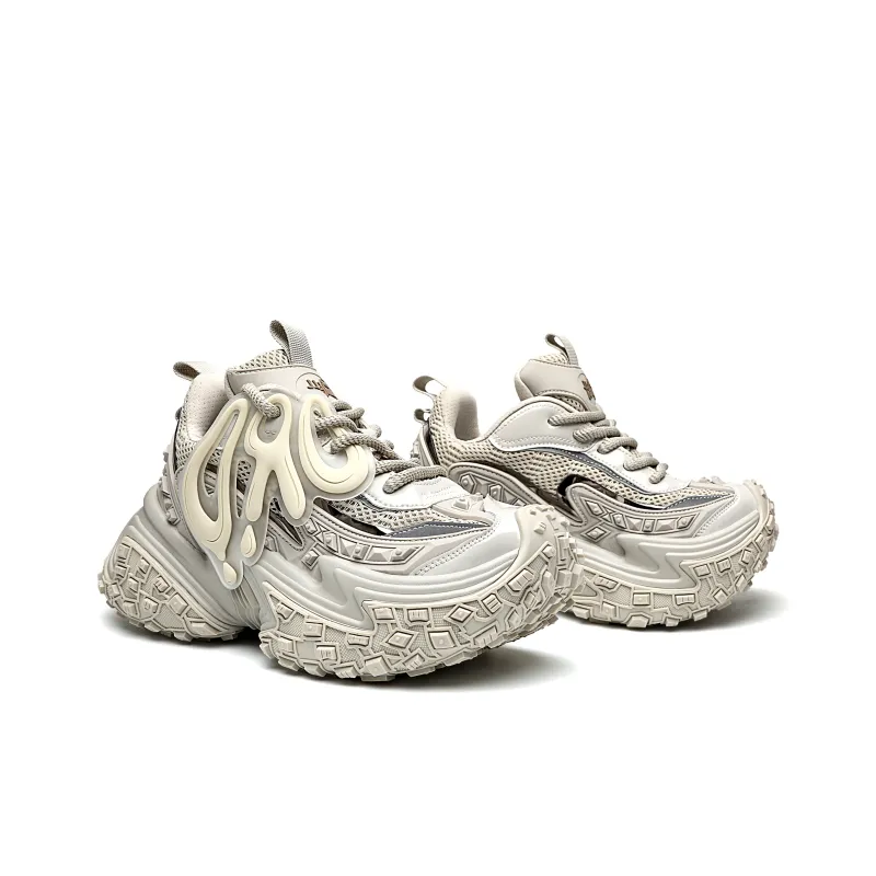 ORD Chunky Sneakers Unisex Low Top Beige-3