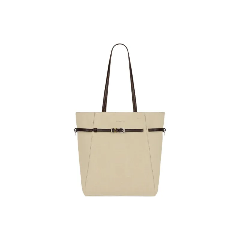 GIVENCHY Voyou Calfskin Tote Bag, Shopping Bag, Shoulder Bag, Handbag Small Size Women's Military Beige-0